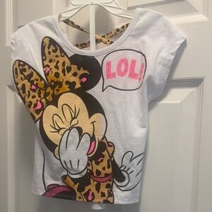 Disney Minnie Mouse White and Pink Kids Tee